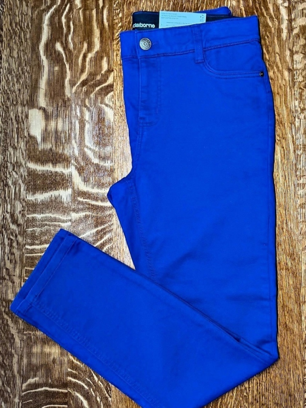 Liz Claiborne Sara Slim Leg Mid-Rise Skinny Pants Blue Size 10